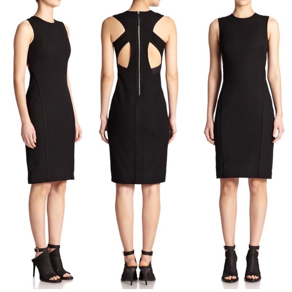 Helmut Lang Compress Mesh Black Dress - Picture 1 of 7